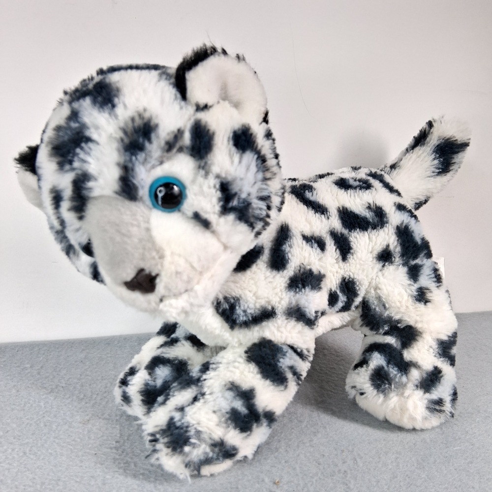 Aurora Plush Snow Leopard Cub Stuffed Animal 8 Inch Blue Eyes Spotted 2021